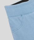 Halara Flex™ High Waisted Pocket Denim Capri Casual Leggings - Washed Denim Sunny Blue