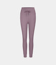 SoftlyZero™ Plush High Waisted Drawstring Pocket Plain Full Length Joggers - Mauve