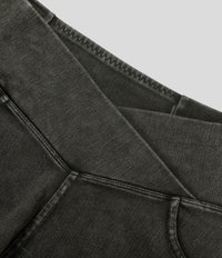 Halara Flex™ High Waisted Crossover Pocket Denim Casual Shorts 3" - Hemp Rope Black Denim