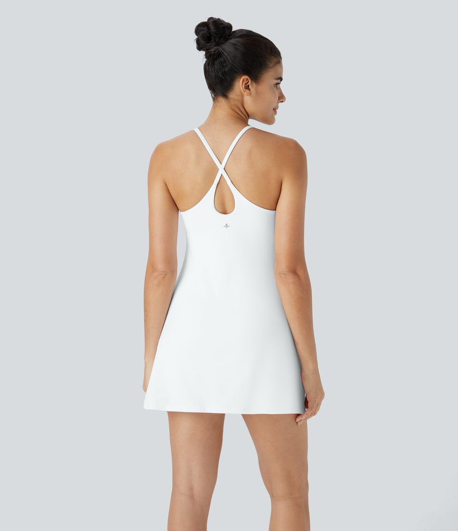 SoftlyZero™ Plush Backless Active Dress-Easy Peezy Edition - White