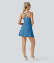 SoftlyZero™ Plush Backless Active Dress - Gloomy Blue