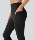 Halara UltraSculpt™ High Waisted Scrunch Butt Lifting Tummy Control Pocket Shaping Yoga Bootcut Leggings - Black