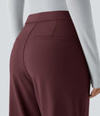 Halara Flex™ DayStretch High Waisted Pocket Work Flare Pants - Red Mahogany