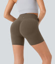 Halara UltraSculpt™ High Waisted Scrunch Butt Lifting Tummy Control Pocket Shaping Workout Biker Shorts 5'' - Thick Earthy Brown