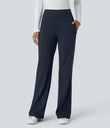 Halara Flex™ DayStretch Mid Rise Side Zipper Pocket Work Flare Pants - Midnight Blue