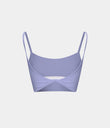 Double Straps Cropped Yoga Tank Top - Baby Lavender
