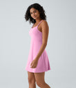 SoftlyZero™ Plush Double Straps 2-Piece Pocket Slip Dance Active Dress A-D Cups - Nosegay