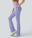 Halara UltraSculpt™ High Waisted Tummy Control Pocket Shaping Yoga Bootcut Leggings - Baby Lavender