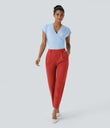 Halara Flex™ DayStretch High Waisted Pocket Ankle Length Tapered Work Pants - Valiant Poppy
