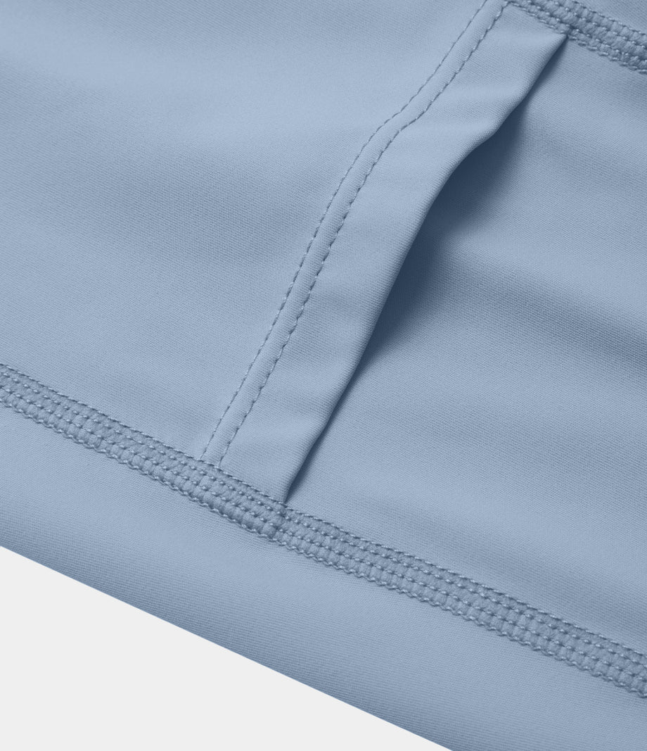 Backless Twisted Active Dress - Light Grey Blue
