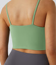 Basic Padded Workout Cropped Low Support Tank Top A-D Cups - Kashmir