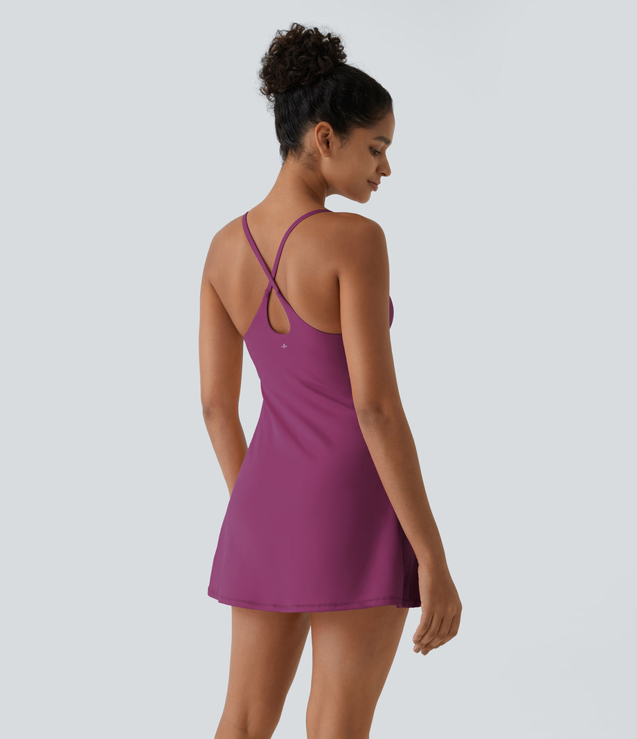 SoftlyZero™ Plush Backless Active Dress-Easy Peezy Edition - Ume Purple