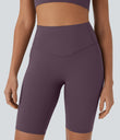 Halara UltraSculpt™ High Waisted Tummy Control Pocket Shaping Training Biker Shorts 9'' - Night's Purple