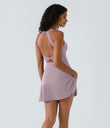 Flare Mini Dance Active Dress-Longer Length - Pink Purple