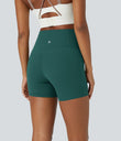 Halara UltraSculpt™ High Waisted Tummy Control Side Pocket Shaping Training Biker Shorts 5'' - June Bug