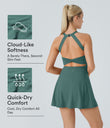 Backless Twisted Active Dress - Blue Spruce