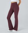 DayStretch High Waisted Pocket Flare Yoga Leggings - Red Mahogany