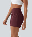 SoftlyZero™ Airy Super High Waisted 2-in-1  Cool Touch Yoga Shorts 5'' with Pockets-Longer Length - Zinfandel