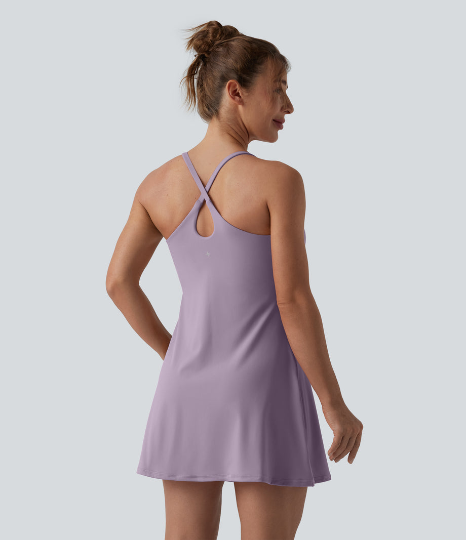 Softlyzero™ Plush Backless Active Dress-Easy Peezy Edition DD-F - Tulip Purple