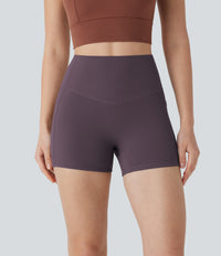 Halara UltraSculpt™ High Waisted Tummy Control Pocket Shaping Training Biker Shorts 3'' - Night's Purple