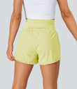 SoftlyZero™ Airy Super High Waisted 2-in-1 Cool Touch Yoga Shorts with Pockets - Yellow Pear