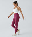 Halara UltraSculpt™ High Waisted Tummy Control Pocket Shaping Training Leggings - Red Plum