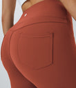 DayStretch High Waisted Pocket Flare Yoga Leggings - Cinnabar