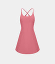 SoftlyZero™ Plush Backless Active Dress - Begonia Rouge