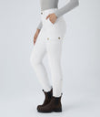 DayStretch High Waisted Zipper Pockets Solid Skinny Cargo Pants - White