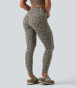 Halara UltraSculpt™ Leopard Print High Waisted Tummy Control Yoga Leggings with Pockets - Desert Taupe Leopard