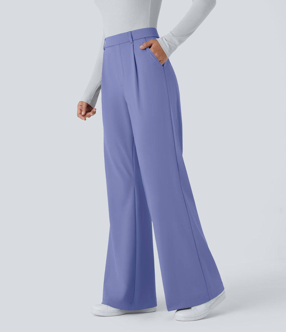 Halara Flex™ DayStretch High Waisted Pocket Work Flare Pants - Jacaranda