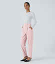 Halara Flex™ High Waisted Pocket Solid Work Tapered Pants - Primrose Pink
