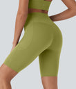 Halara UltraSculpt™ High Waisted Tummy Control Pocket Shaping Training Biker Shorts 9'' - Moss