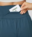 SoftlyZero™ Airy Super High Waisted 2-in-1  Cool Touch Yoga Shorts 5'' with Pockets-Longer Length - Majolica Blue