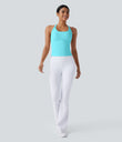 SoftlyZero™ Plush Cut Out Yoga Tank Top A-D Cups - Baroque Blue