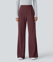 Halara Flex™ DayStretch High Waisted Pocket Work Flare Pants - Red Mahogany