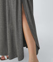 U Neck Flowy Maxi Casual Tank Dress - Darl Gray Floral Yarn