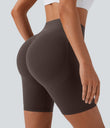 Halara UltraSculpt™ High Waisted Scrunch Butt Lifting Tummy Control Side Pocket Shaping Workout Biker Shorts 7'' - Hot Fudge