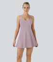 SoftlyZero™ Airy Backless Twisted Cool Touch Dance Active Dress-Easy Peezy Edition - Pink Purple