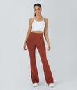 DayStretch High Waisted Pocket Flare Yoga Leggings - Cinnabar