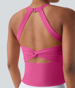 SoftlyZero™ Plush Cut Out Yoga Tank Top A-D Cups - Fuchsia Purple