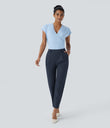 Halara Flex™ DayStretch High Waisted Pocket Ankle Length Tapered Work Pants - Midnight Blue