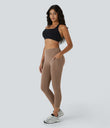 Halara UltraSculpt™ High Waisted Scrunch Butt Lifting Tummy Control Pocket Shaping Capri Training Leggings - Woodsmoke