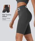 Halara UltraSculpt™ High Waisted Tummy Control Pocket Shaping Training Biker Shorts 9'' - Volcanic Ash