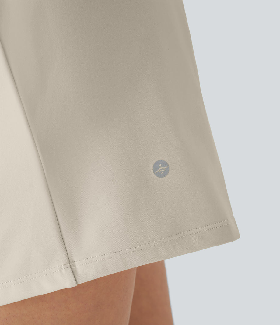SoftlyZero™ Airy Super High Waisted 2-in-1  Cool Touch Yoga Shorts 5'' with Pockets-Longer Length - Rainy Day