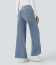 Halara Flex™ High Waisted Pockets Wide Leg Loose Work Jeans - Ice Crevice Denim