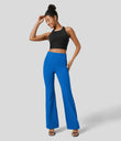 Halara Flex™ High Waisted Back Side Pocket Slight Flare Work Pants - Princess Blue