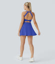 SoftlyZero™ Airy Backless Twisted Cool Touch Dance Active Dress-Easy Peezy Edition - Aster Blue