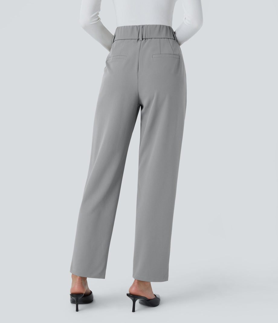 Halara Flex™ High Waisted Pocket Solid Work Tapered Pants - Quarry