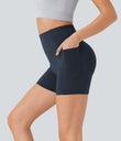 Halara UltraSculpt™ High Waisted Scrunch Butt Lifting Tummy Control Pocket Shaping Workout Biker Shorts 5'' - Carbon